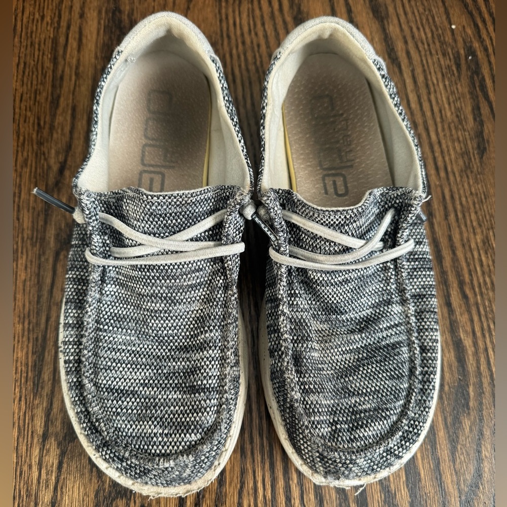 Hey Dude Gray Moccasin Slip-On Shoes